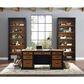 Wycliff Bay Toulouse Double Pedestal Desk in Aged Ebony and Honey, , large