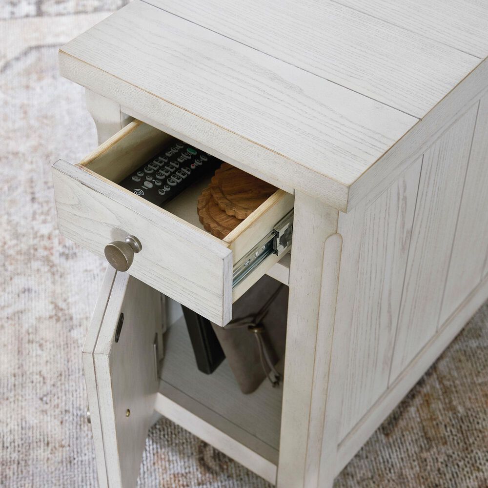 Ashley Robbinsdale Chairside End Table in Antique White, , large