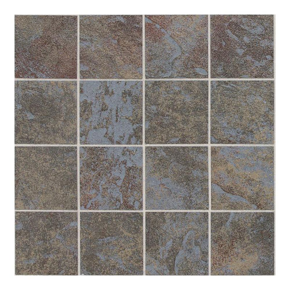 Dal-Tile Continental Slate Tuscan Blue 12" x 24" Porcelain Mosaic Sheet, , large