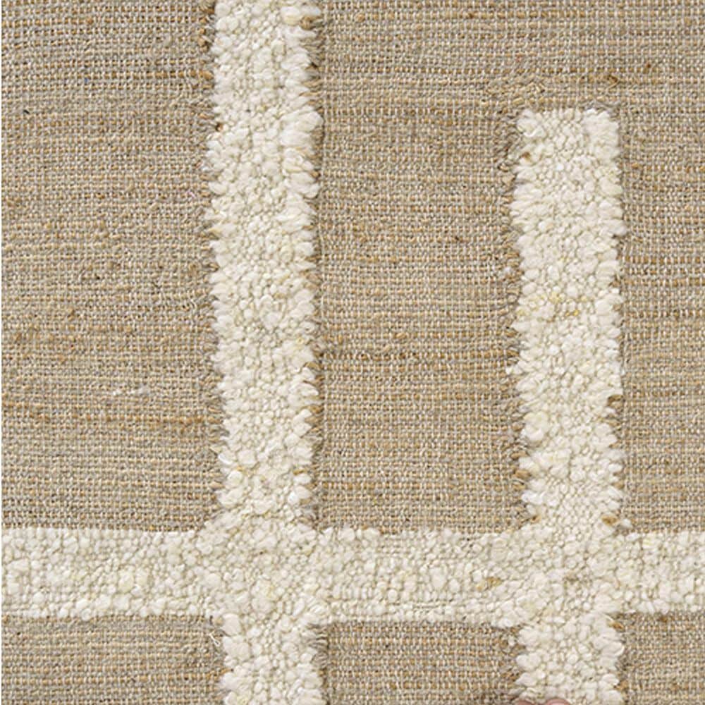 L&R Resources Geoblend Geometric Natural and Ivory 10" x 14" Area Rug, , large