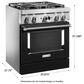 KitchenAid 30" Professional Smart Dual Fuel Range in Imperial Black, , large