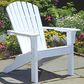 Oceanside Shell Back Adirondack Chair in White, , large