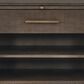 Furniture Worldwide Montclair 1-Drawer Nightstand in Medium Brown and Smoked Gold, , large