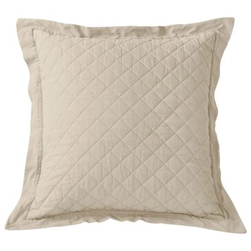 HiEnd Accents Diamond 27" Square Euro Sham in Light Tan, , large