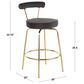 Lumisource Rhonda Counter Stool in Blue/Gold (Set of 2), , large