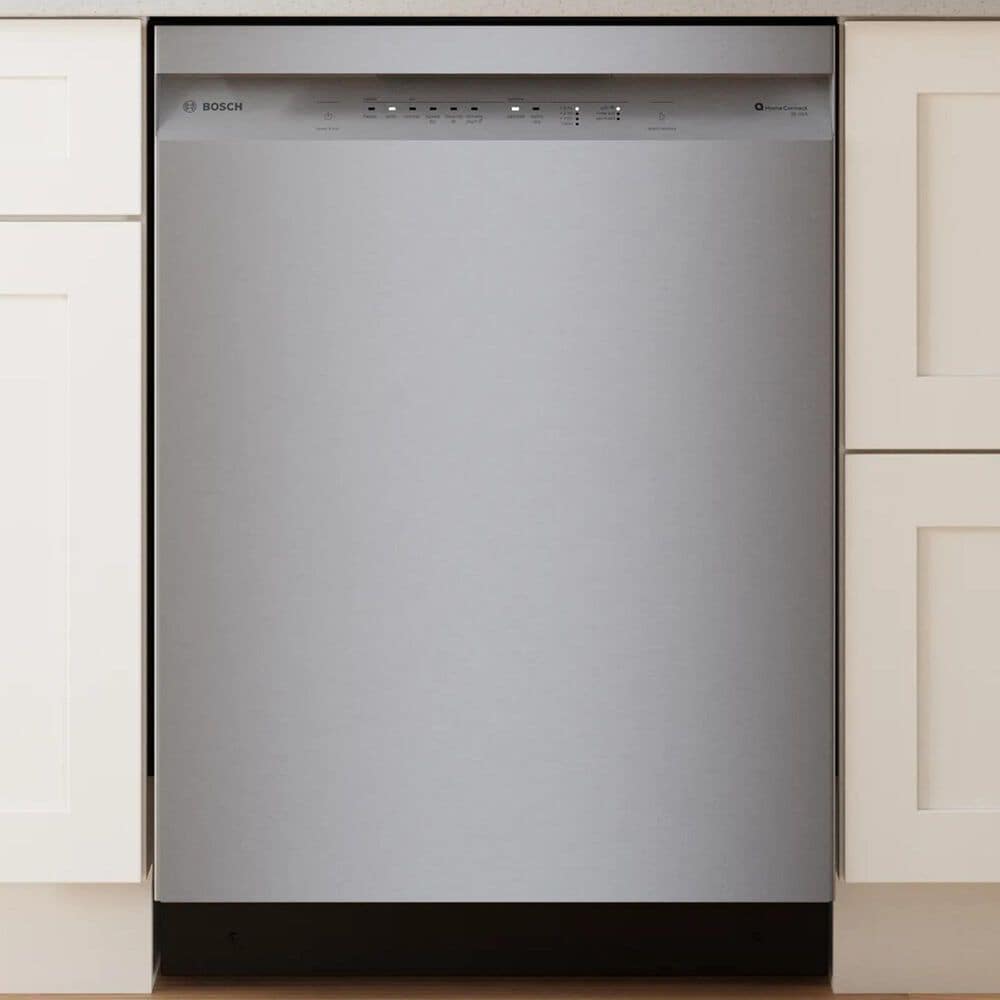 Bosch 100 Series 24&quot; Built-In Recessed Handle Dishwasher with 8 Wash Cycles in Stainless Steel, , large