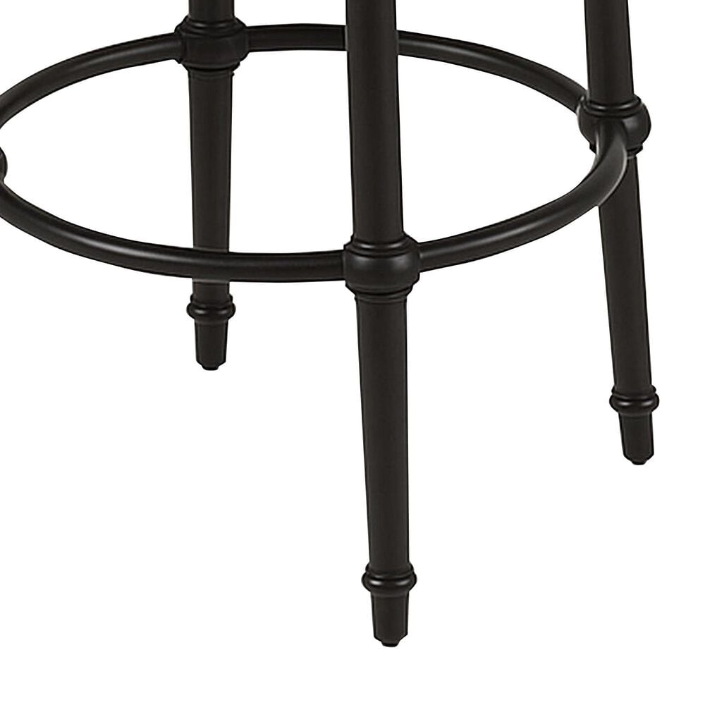 Armen Living Luther Swivel Counter Stool in Black, , large