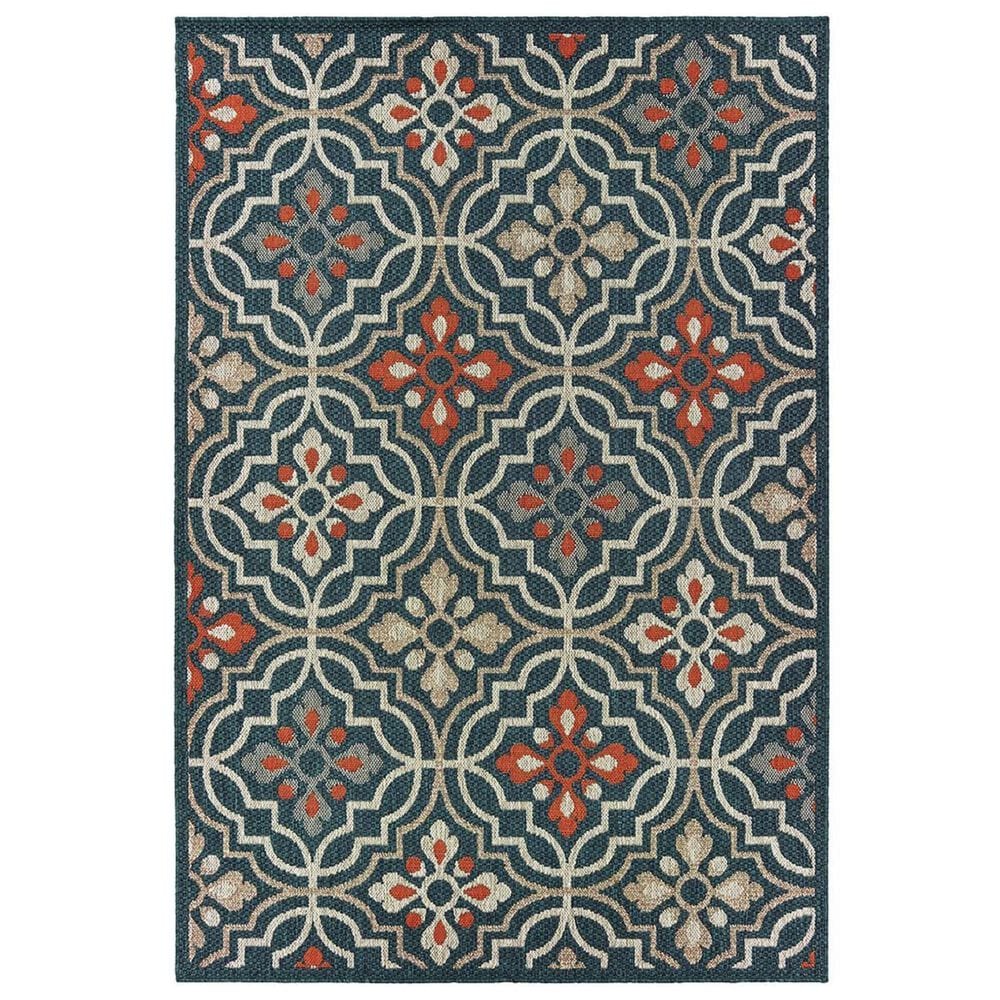Oriental Weavers Latitude 709B 5"3" x 7"3" Blue Area Rug, , large