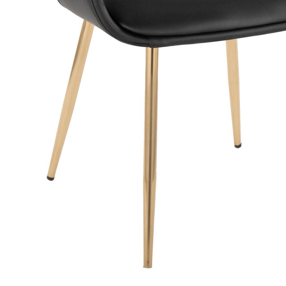 Lumisource Curvo Arm Chair with Black Upholstered in Gold &#40;Set of 2&#41;, , large