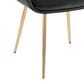 Lumisource Curvo Arm Chair with Black Upholstered in Gold (Set of 2), , large