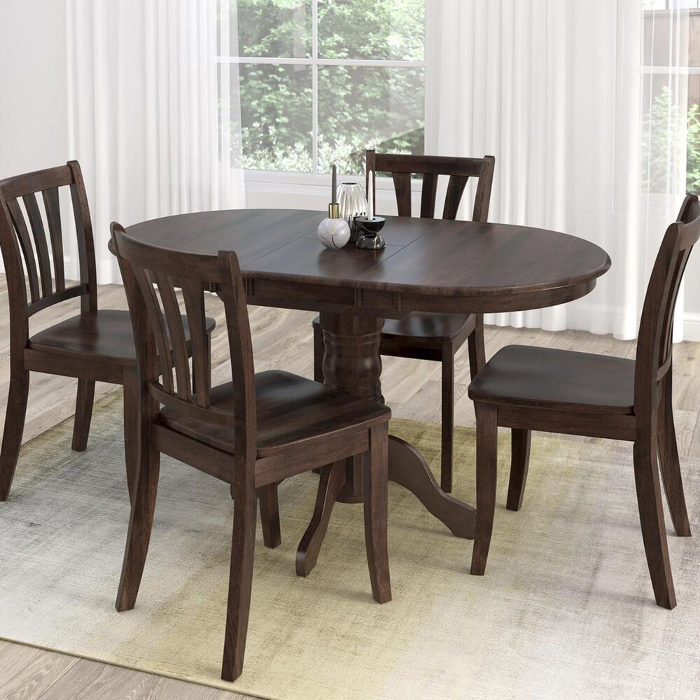 CorLiving Dillon Pedestal Dining Table in Cappuccino - Table Only, , large