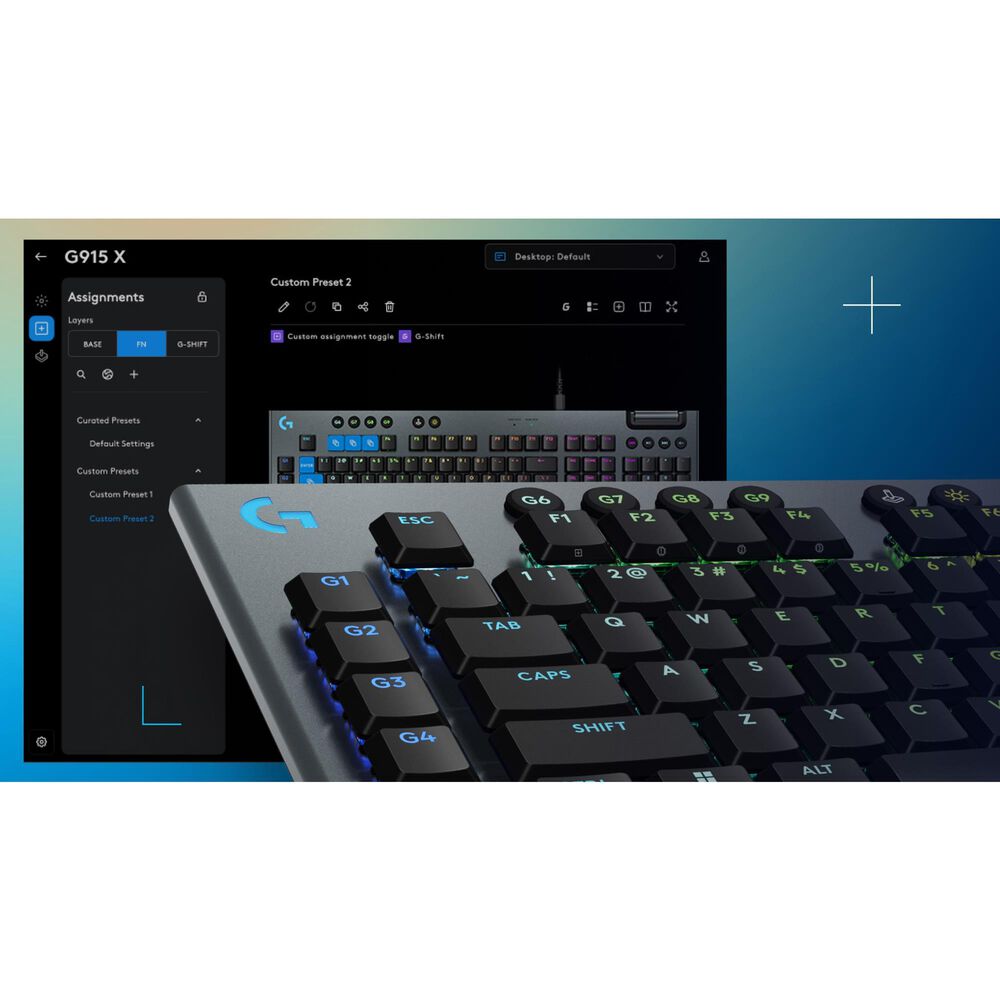 Logitech G915 X Tactile Wired Gaming Keyboard in Black, , large