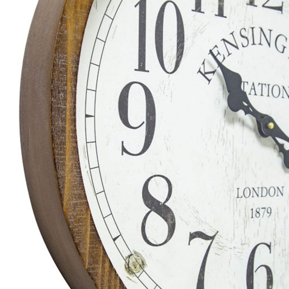 Yosemite Home Decor Kensington Station Pocket Watch Wall Clock in Brown, , large