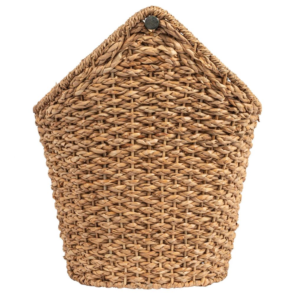 Creative Coop Braided Bankuan Toilet Paper Basket with Wood Handle in Natural, , large