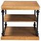 Baxton Studio Sebastian End Table in Oak Brown and Black, , large