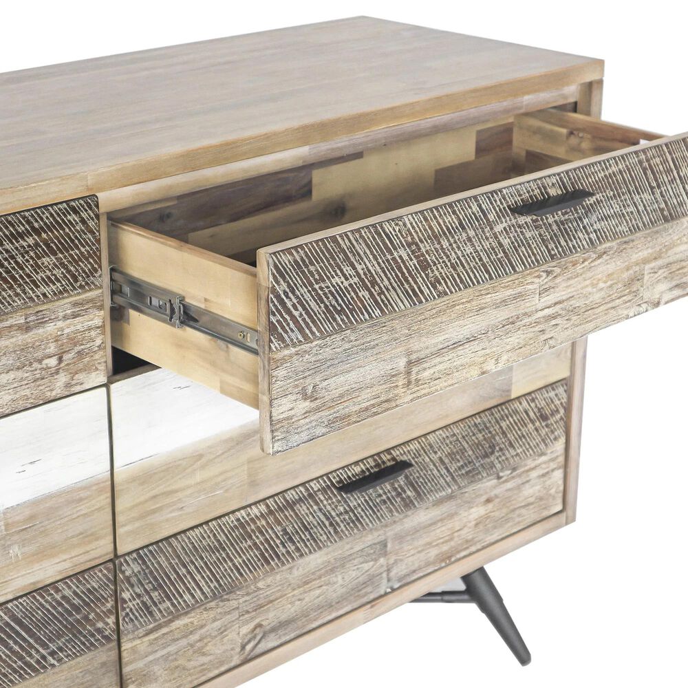 Blue River Bridges 6 Drawer Dresser in Natural and Gray, , large