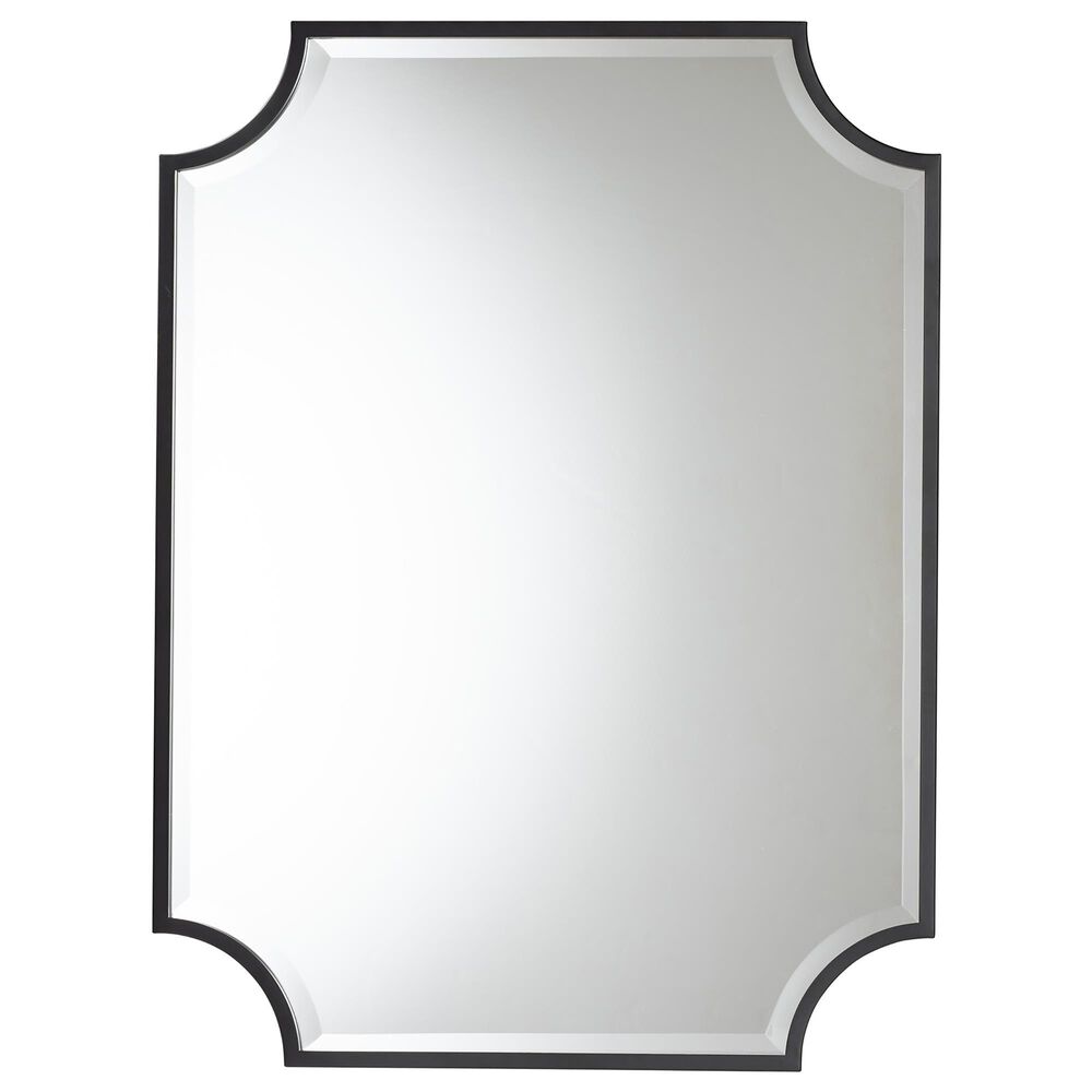 Baxton Studio Parcenet Metal Accent Wall Mirror in Black, , large