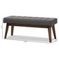 Baxton Studio Elia Bench in Dark Grey, , large