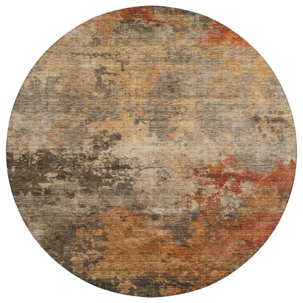 Dalyn Rug Company Nouveau NV24 8" Round Khaki Indoor/Outdoor Area Rug, , large