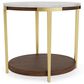Riverside Furniture Emery Oval End Table in Smoked Cherry and Bronze, , large