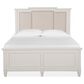 Nicolette Home Willowbrook Queen Panel Bed with Upholstered Headboard in Egg Shell White, , large