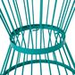 Hearth and Haven Outdoor Metal Hourglass Side Table with Open Cage Design in Teal, , large