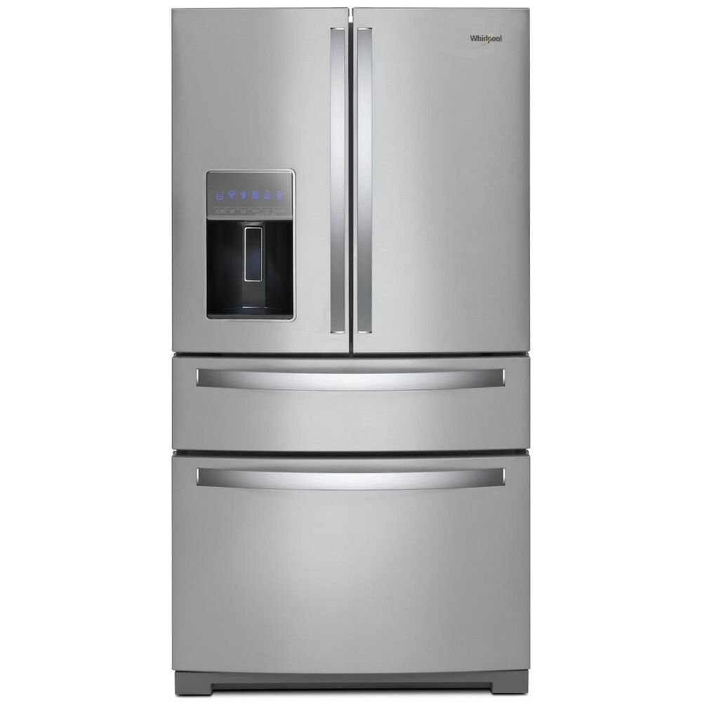 Whirlpool 26 Cu Ft 36 Wide 4 Door French Door Refrigerator With Exterior Drawer In Fingerprint Resistant Stainless Steel Nebraska Furniture Mart