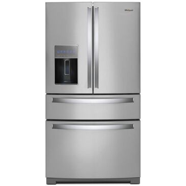 Whirlpool 26 Cu. Ft. 36" Wide 4-Door French Door Refrigerator with Exterior Drawer in Fingerprint Resistant Stainless Steel, , large