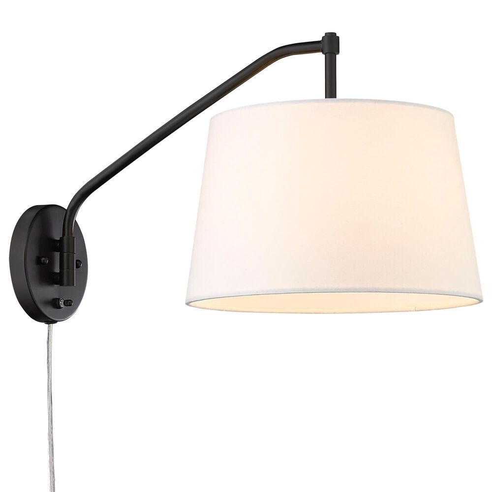 Golden Lighting Ryleigh 1-Light Articulating Wall Sconce in Matte Black, , large