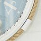 Maple and Jade 17" Wall Clock in Distressed White and Blue, , large