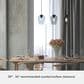 Hunter Vidria 3-Light Linear Pendant Cluster in Matte Black, , large
