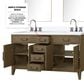 Lexora Home Laurel 60" Double Bathroom Vanity in Grey Oak with White Cultured Marble Top and Rectangular Sinks, , large
