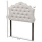 Baxton Studio Aurora Twin Upholstered Headboard in Greyish Beige, , large