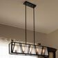 Vaxcel Oslo 5-Light Linear Chandelier in Black and Natural Brass, , large