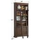 Wycliff Bay Sonoma Left Side Executive Bookcase in Dark Roast, , large