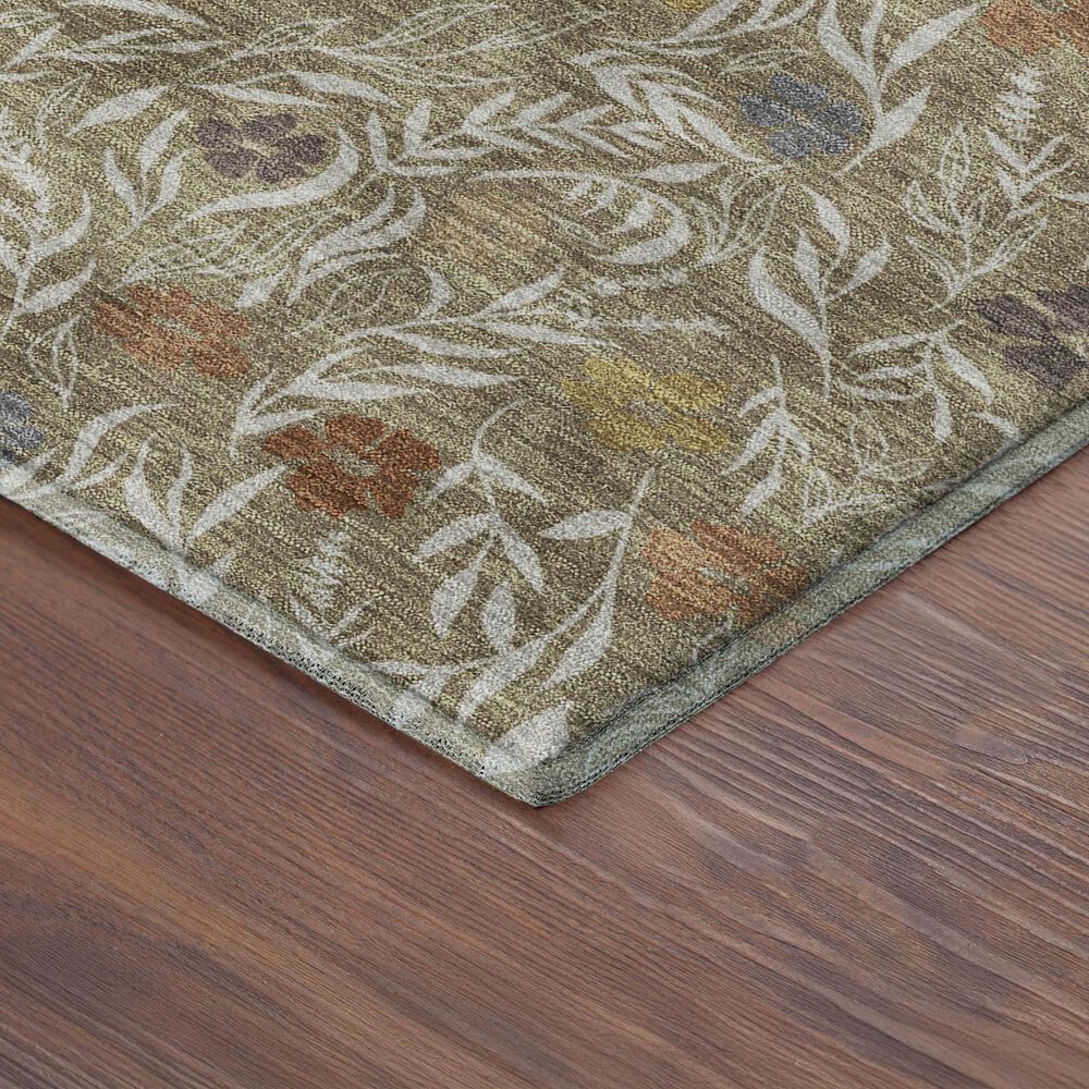 Dalyn Rug Company Soft Essentials Floral Coffee 1'8" x 2'6" Indoor/Outdoor Area Rug, , large