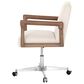 Four Hands Reuben Desk Chair in Lamont Nettlewood and Stainless Steel, , large