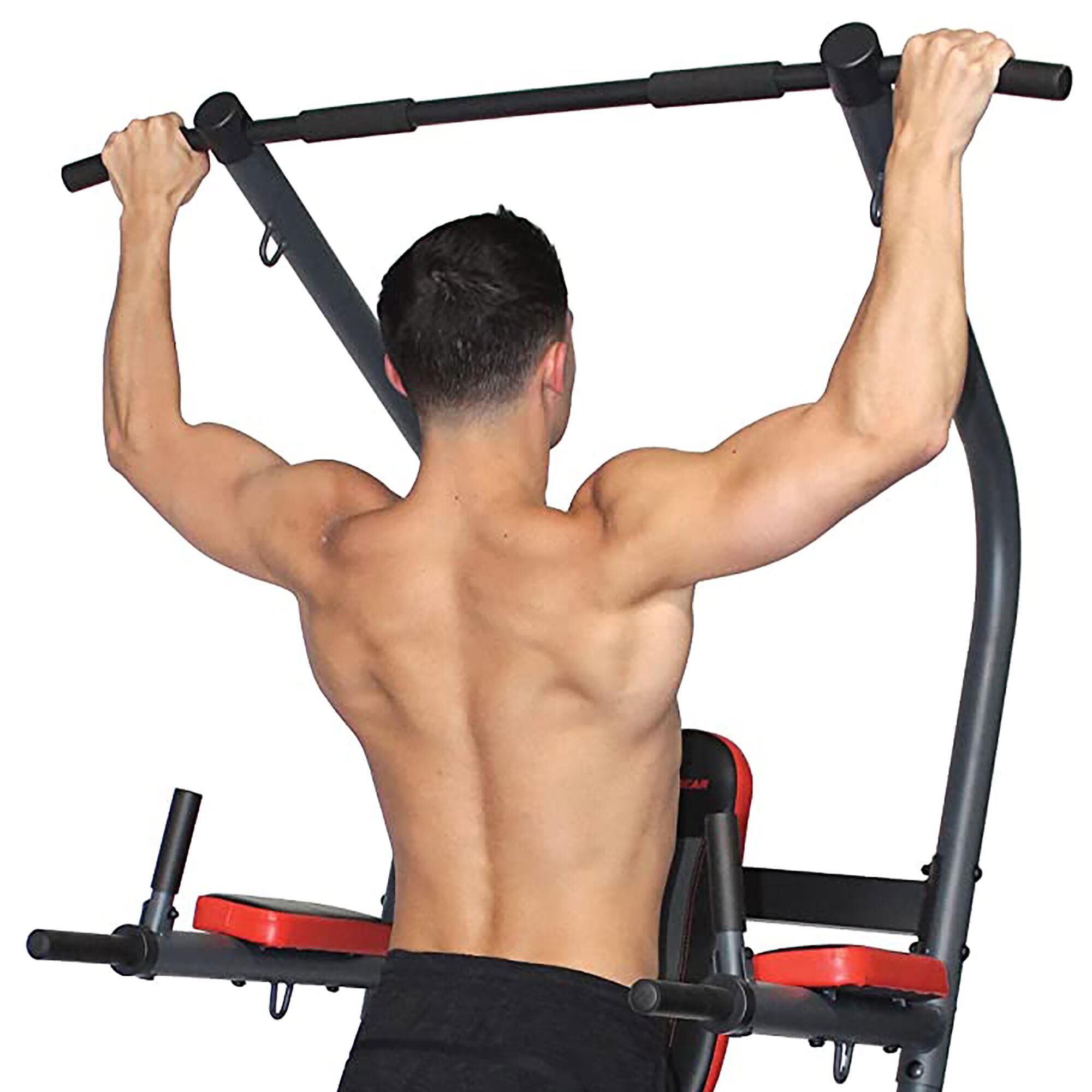Extreme Products Group Cross Training System with Bench in Black and Red NFM
