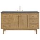 James Martin Vanities Laurent 60" Single Bathroom Vanity in Light Natural Oak with 3 cm Parisien Bleu Quartz Top and Rectangular Sink, , large