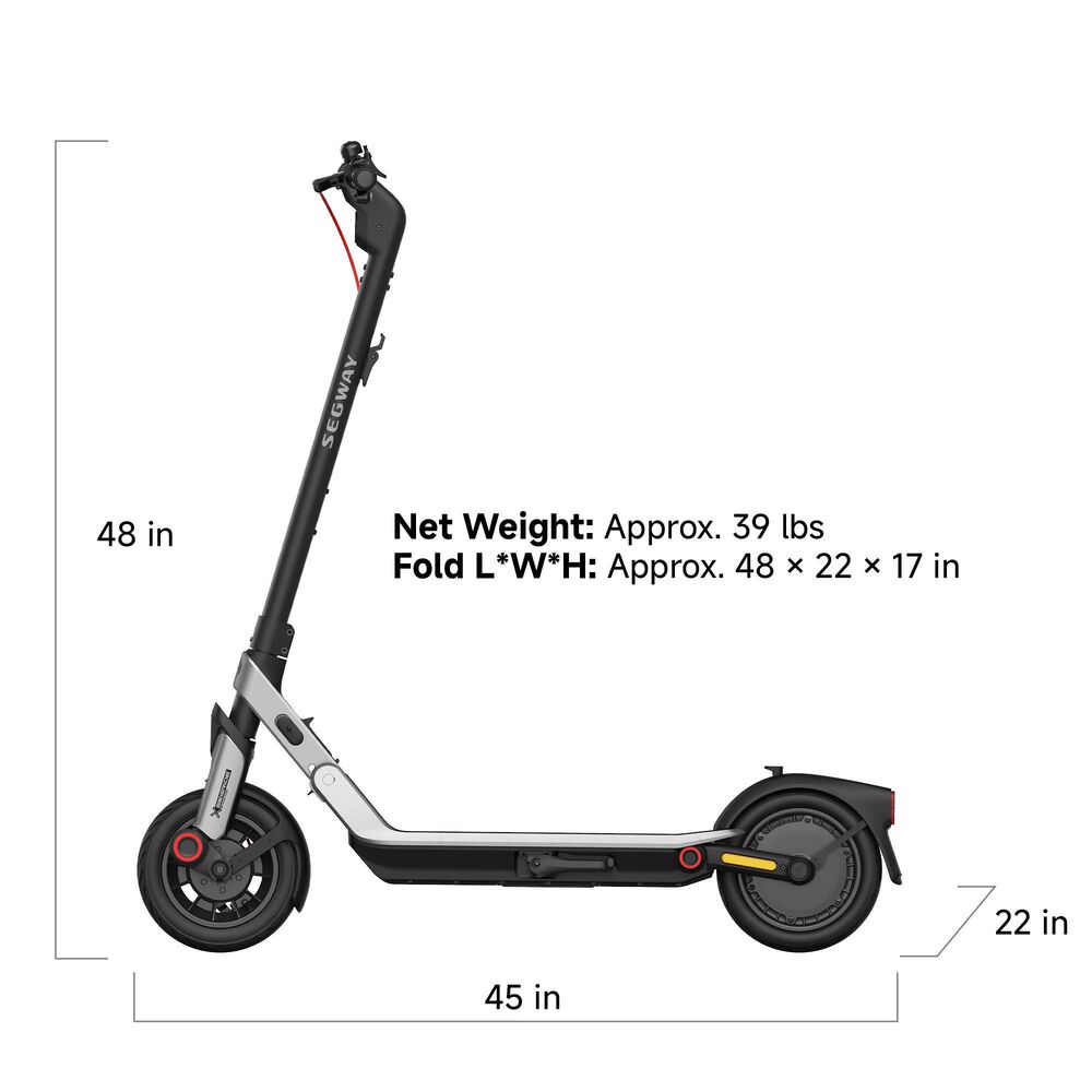 Segway E3 Pro Electric Scooter in Black and Gray, , large