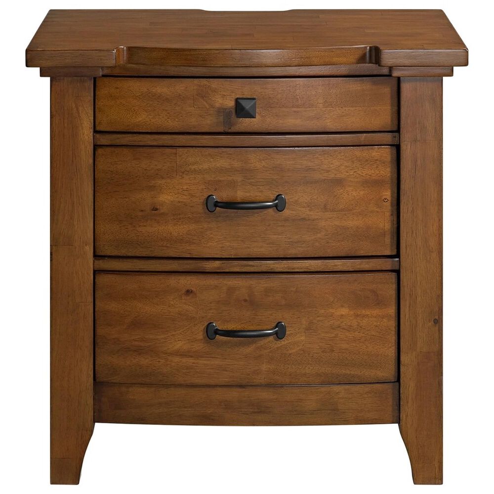 Mayberry Hill Gage 3-Drawer Nightstand in Chestnut, , large