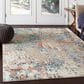 Surya Pune Deep Teal, Sky Blue, Light Beige, Tan, Dark Brown and Burnt Orange 8"10" x 12"4" Area Rug, , large