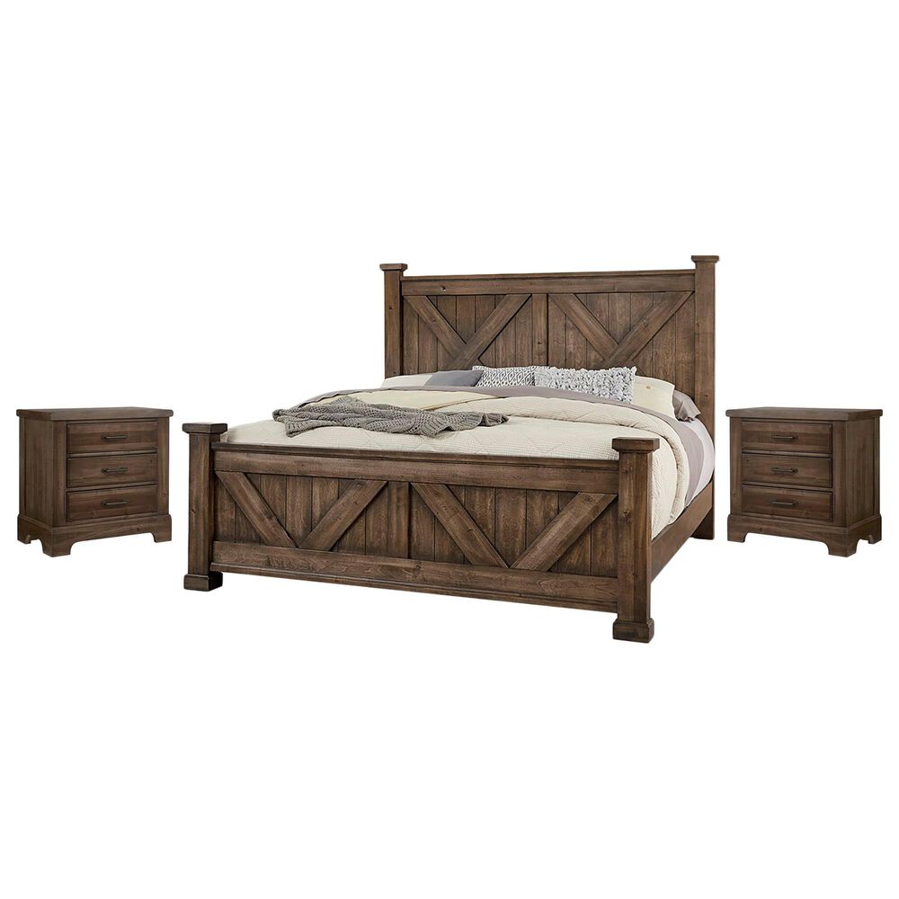 Viceray Collections Cool Rustic 3-Piece Queen Bedroom Set in Mink, , large