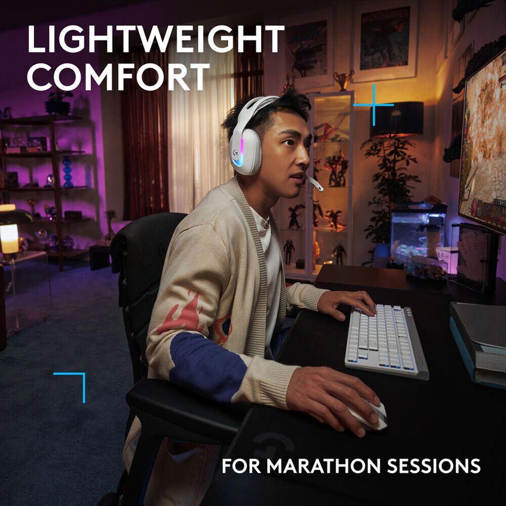 Logitech G5 Series G522 Lightspeed Wireless Gaming Headset with Lightsync RGB in White, , large