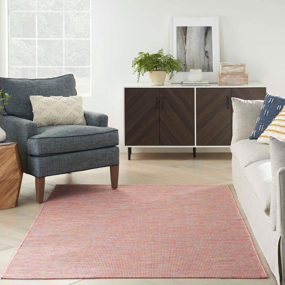 Nourison Positano 4&#39; x 6&#39; Rainbow Indoor/Outdoor Area Rug, , large