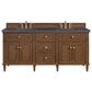 James Martin Vanities Lorelai 72"Double Vanity in Mid-Century Walnut with 3 cm Charcoal Soapstone Quartz Top, , large