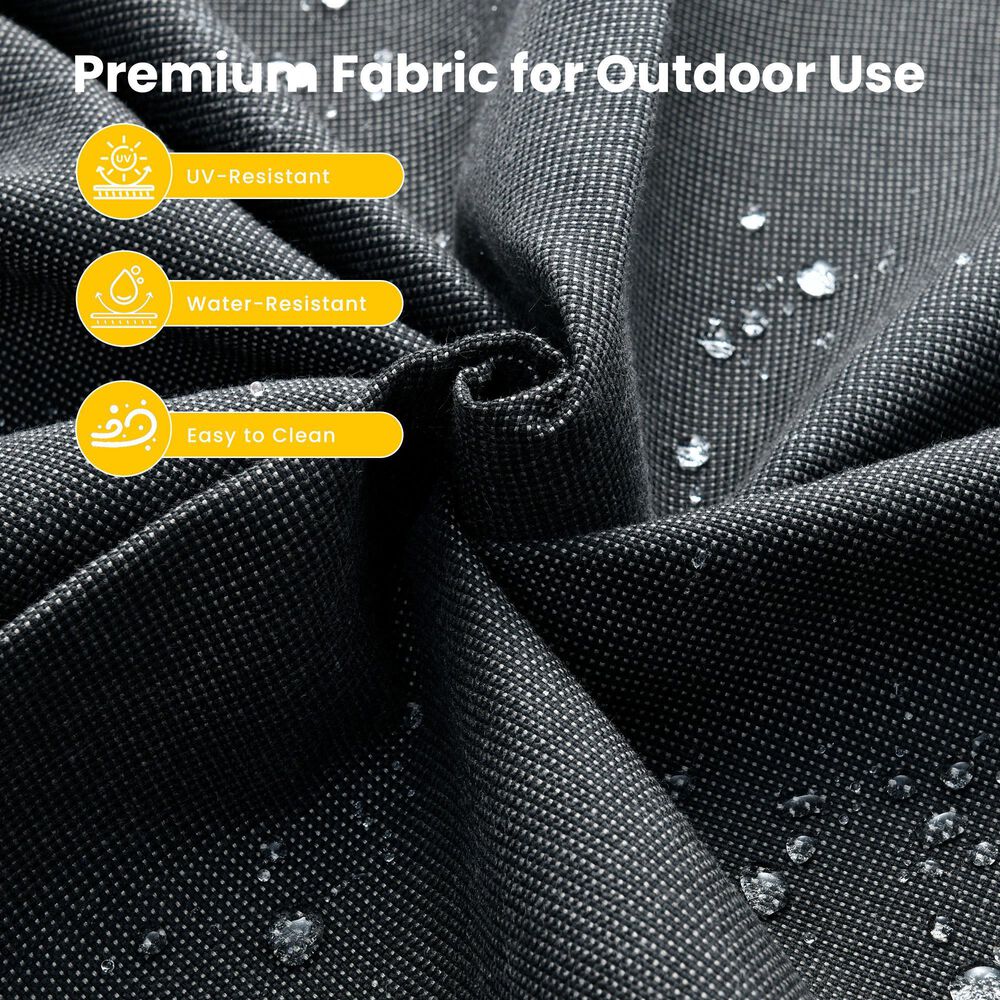 HOMLUX 8-Piece Outdoor Modular Sofa Conversation Set in Black, , large