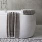 Timberlake Lavish Home Zero Twist 2-Piece Towel Set in Silver and Black, , large