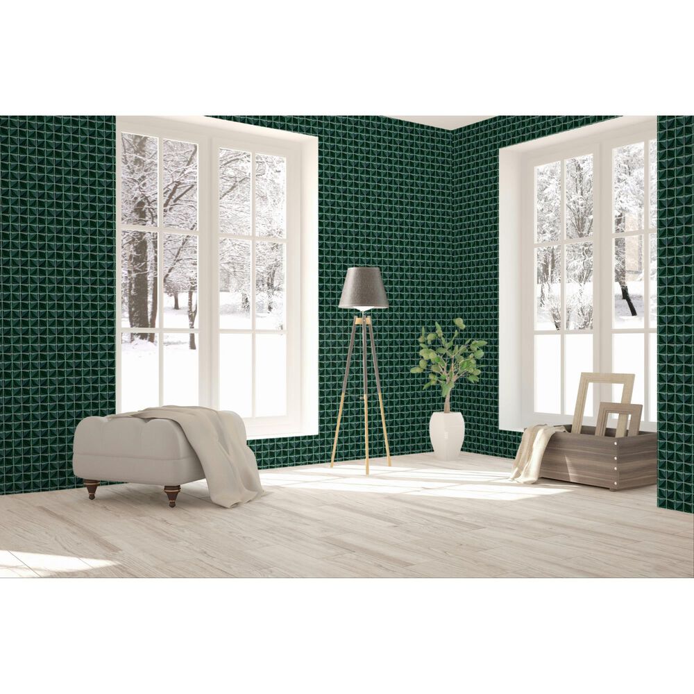Dal-Tile Artefino Vintage Jade 2" Floret on 12" x 12" Porcelain Mosaic Sheet, , large