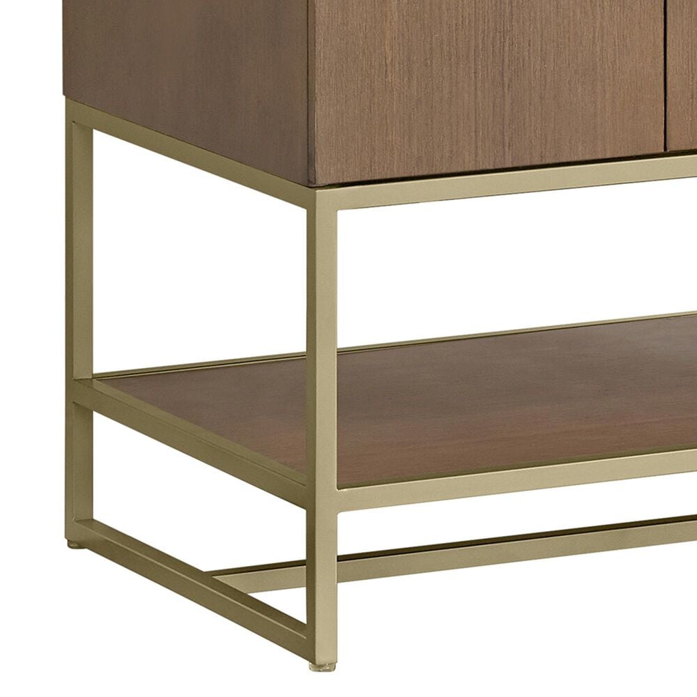 37B Mauri 42" Single Bathroom Vanity with Metal Base in Walnut Drift with High-Profile 4" White Composite Stone Top, , large